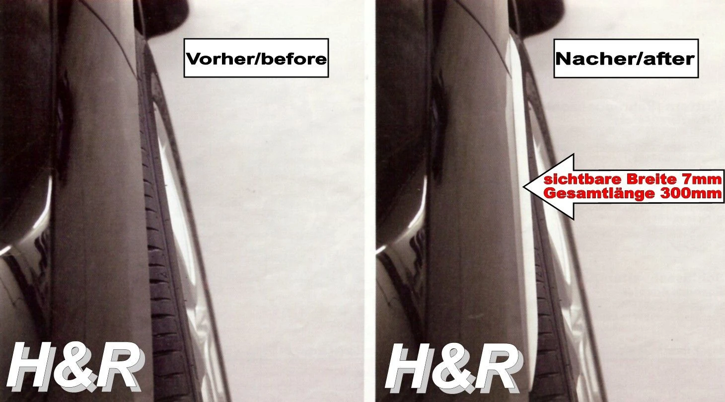 Honda H&R Radabdeckung Kotflügelverbreiterung Radlaufleiste 7mm Schwarz 4 Stk. FIT25 - Image 2
