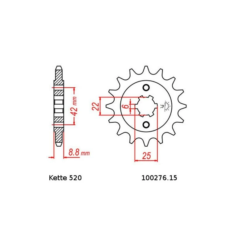 Kettensatz Geeignet Für Honda CB 250 N Euro 81-83 Kette RK FB 520 H 102 Offen BLAU 15/41 - Image 2
