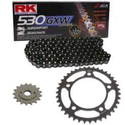 Kettensatz Geeignet Für Honda CBF 1000 11-15 Kette RK BL 530 GXW 114 SCHWARZ Offen 16/41