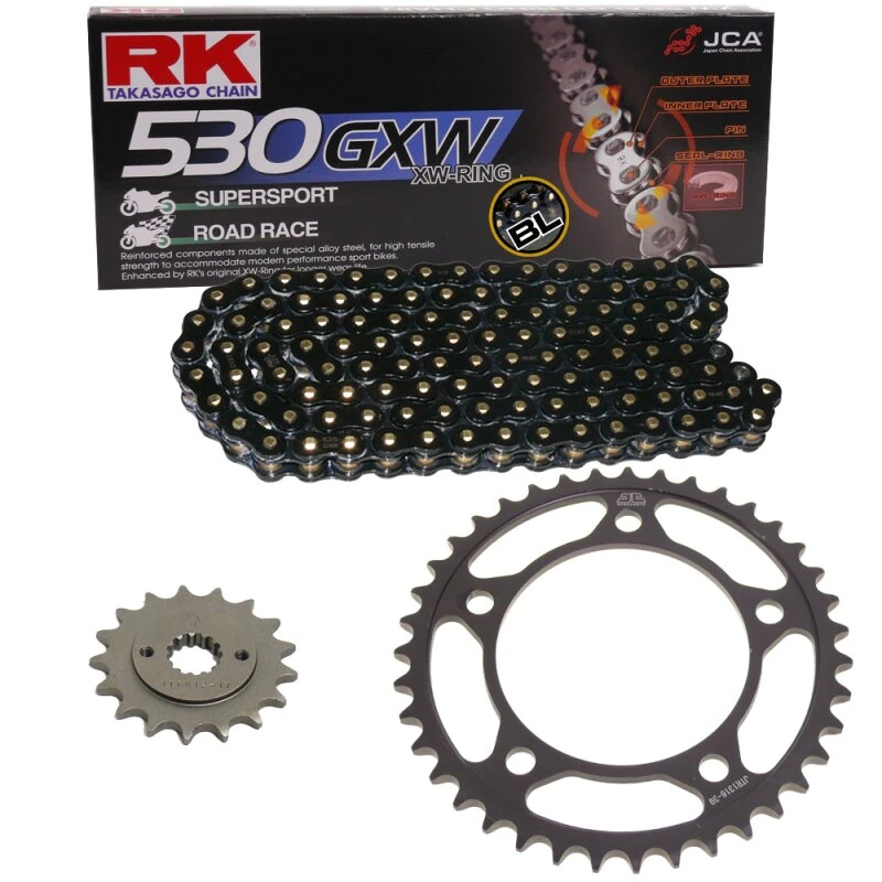 Kettensatz Geeignet Für Honda CBF 1000 2010 Kette RK BL 530 GXW 120 SCHWARZ Offen 16/41