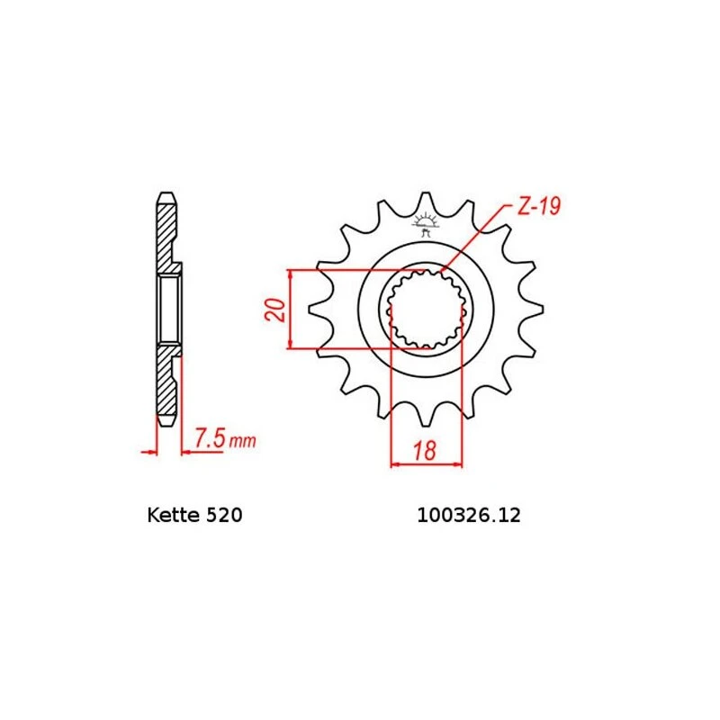 Kettensatz Geeignet Für Honda CR 125 R 1997 Kette RK 520 XSO 112 Offen 12/49 - Image 2