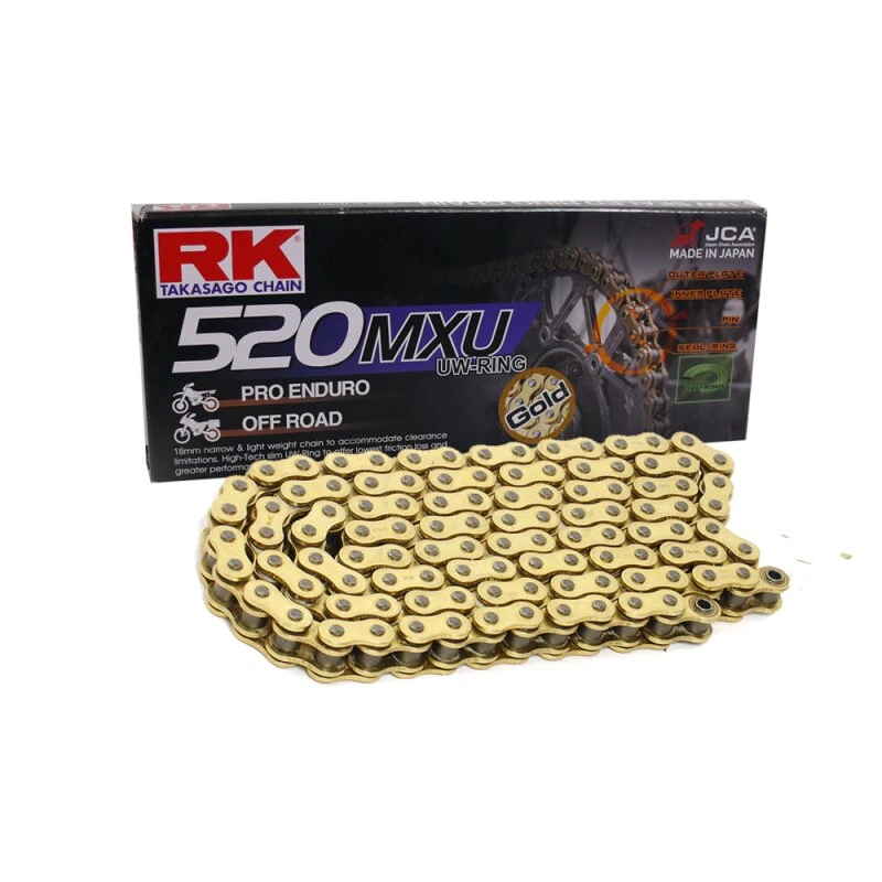 Kettensatz Geeignet Für Honda CR 125 R 2003 Kette RK GB 520 MXU 116 Offen GOLD 13/52 - Image 4