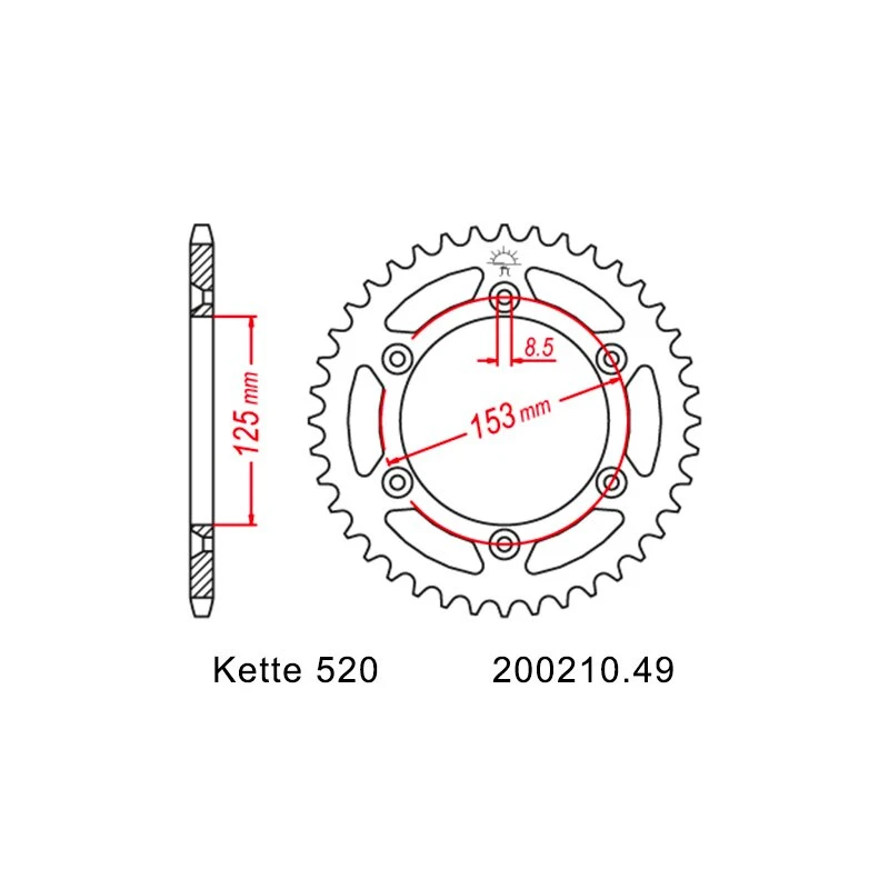 Kettensatz Geeignet Für Honda CR 250 R 06-08 Kette RK GB 520 XSO 114 Offen GOLD 13/49 - Image 3