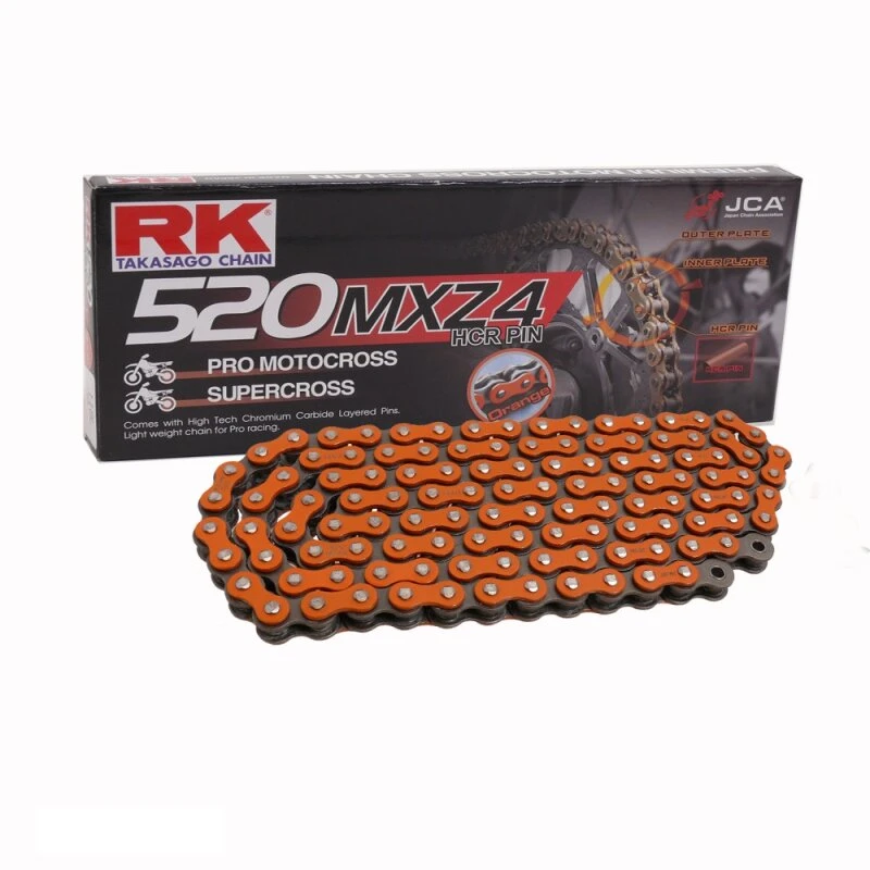 Kettensatz Geeignet Für Honda CR 250 R 1992 Kette RK DD 520 MXZ4 112 Offen ORANGE 13/50 - Image 4