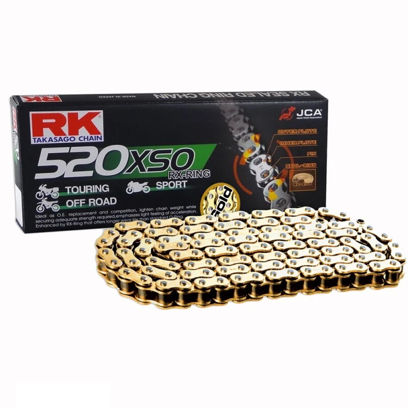 Kettensatz Geeignet Für Honda CR 250 R 2005 Kette RK GB 520 XSO 116 Offen GOLD 13/49 - Image 4
