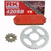 Kettensatz Geeignet Für Honda CR 80 R2 Expert 96-02 Kette RK FR 420 SB 126 Offen ROT 15/55