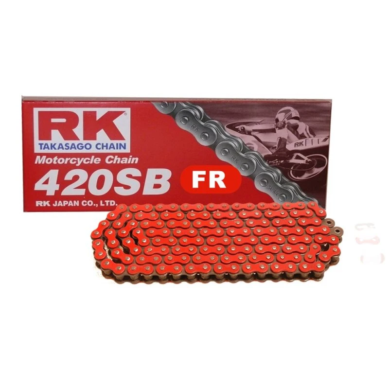Kettensatz Geeignet Für Honda CR 80 R2 Expert 96-02 Kette RK FR 420 SB 126 Offen ROT 15/55 - Image 4