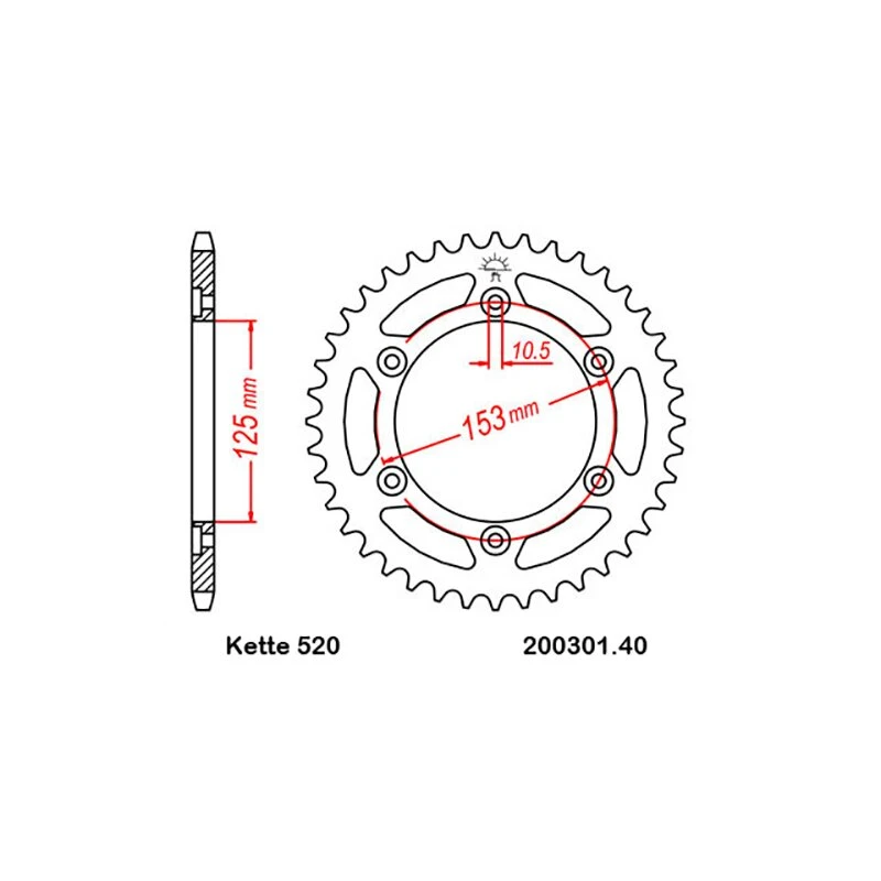 Kettensatz Geeignet Für Honda CRF 250 L 13-18 Kette RK GB 520 EXW 106 Offen GOLD 14/40 - Image 3