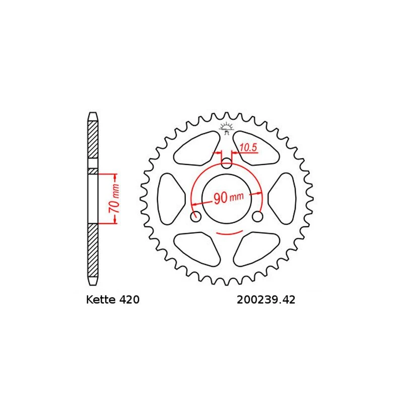 Kettensatz Geeignet Für Honda MTX 80 C 82-84 Kette RK CG 420 SB 120 Offen GRÜN 15/42 - Image 3