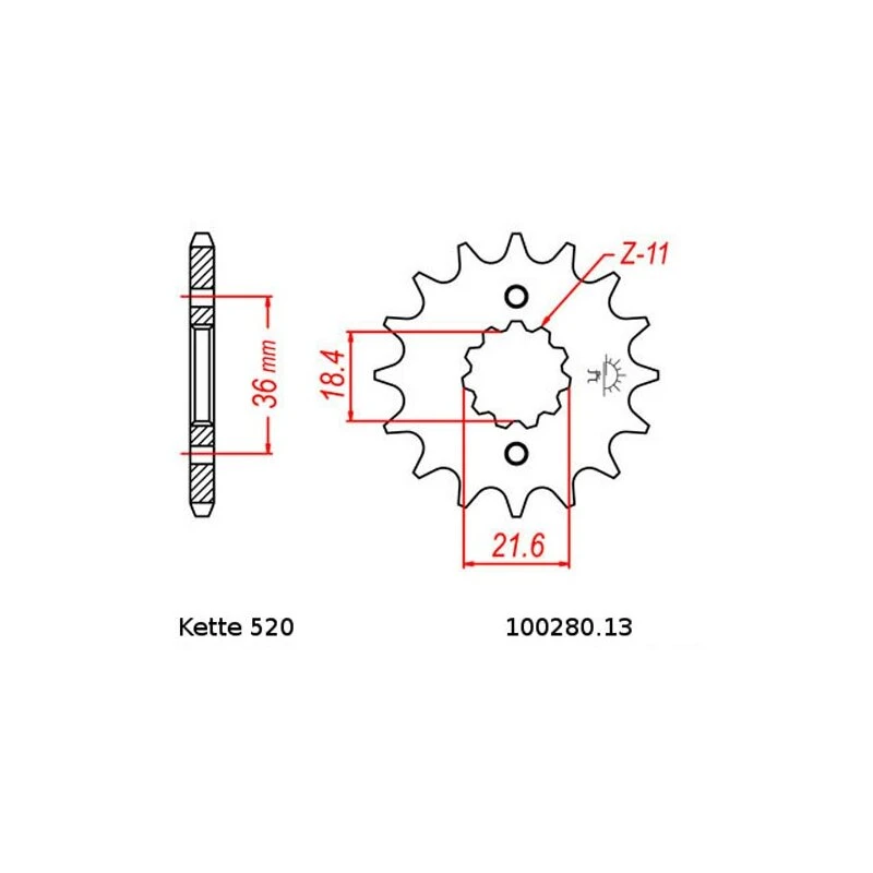 Kettensatz Geeignet Für Honda NX 250 88-95 Kette RK 520 H 102 Offen 13/41 - Image 2