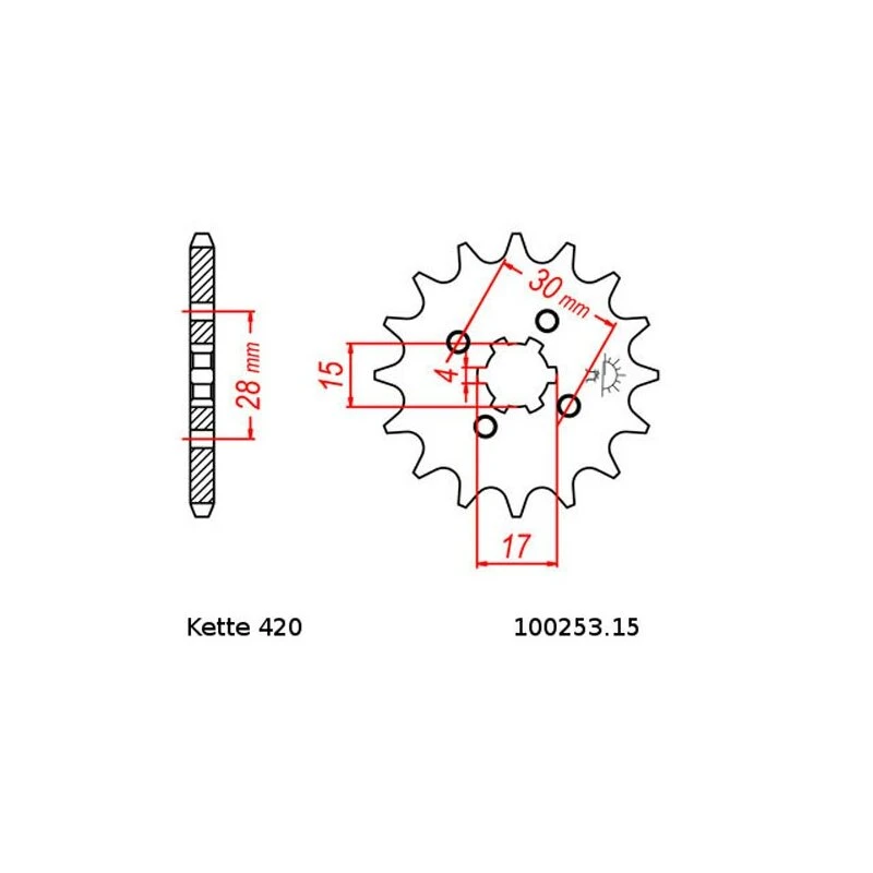 Kettensatz Geeignet Für Honda ST 70 Dax 76-80 Kette RK PC 420 SB 88 Offen ORANGE 15/35 - Image 2