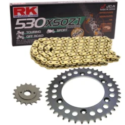 Kettensatz Geeignet Für Honda VFR 800 98-01 Kette RK GB 530 XSO 108 Offen GOLD 17/43