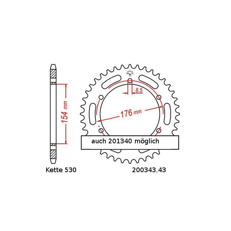 Kettensatz Geeignet Für Honda VFR 800 98-01 Kette RK MM 530 GXW 108 GRÜN Offen 17/43 - Image 3