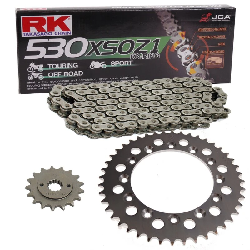 Kettensatz Geeignet Für Honda XBR 500 27PS 86-89 Kette RK 525 XSO 106 Offen 14/36 - Image 4