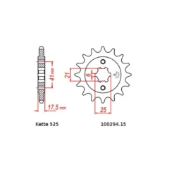 Kettensatz Geeignet Für Honda XBR 500 44PS 86-89 Kette RK 525 XSO 106 Offen 15/36