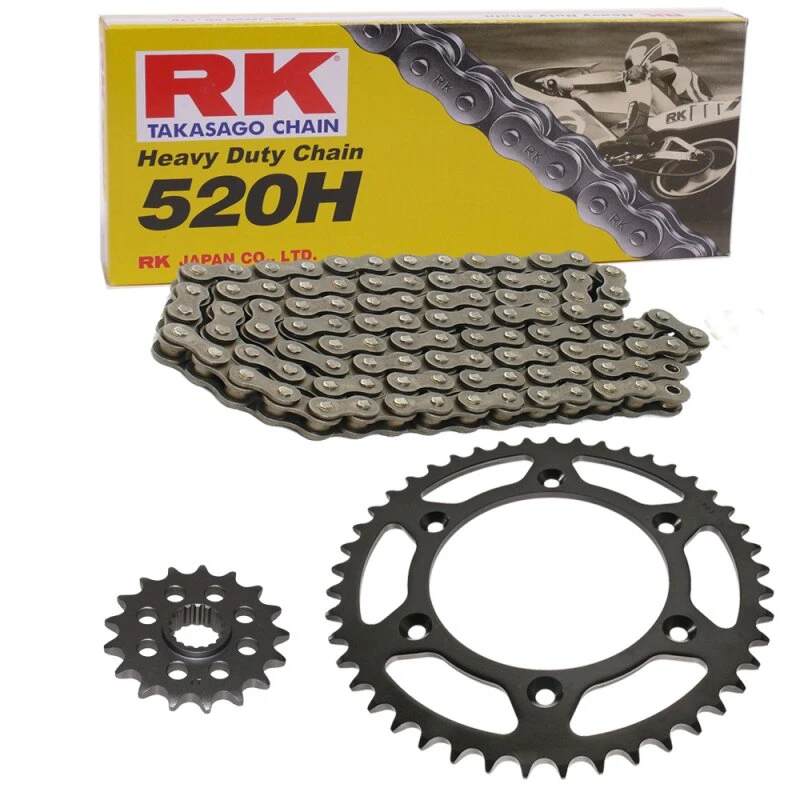 Kettensatz Geeignet Für Honda XL 250 K 75-78 Kette RK 520 H 100 Offen 15/45