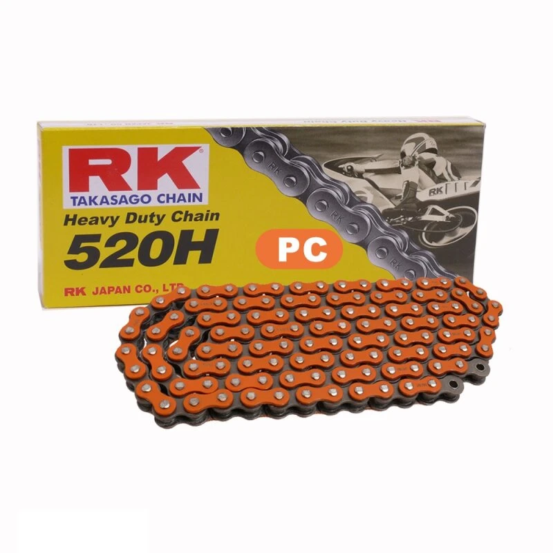 Kettensatz Geeignet Für Honda XL 250 K 75-78 Kette RK PC 520 H 100 Offen ORANGE 15/45 - Image 4