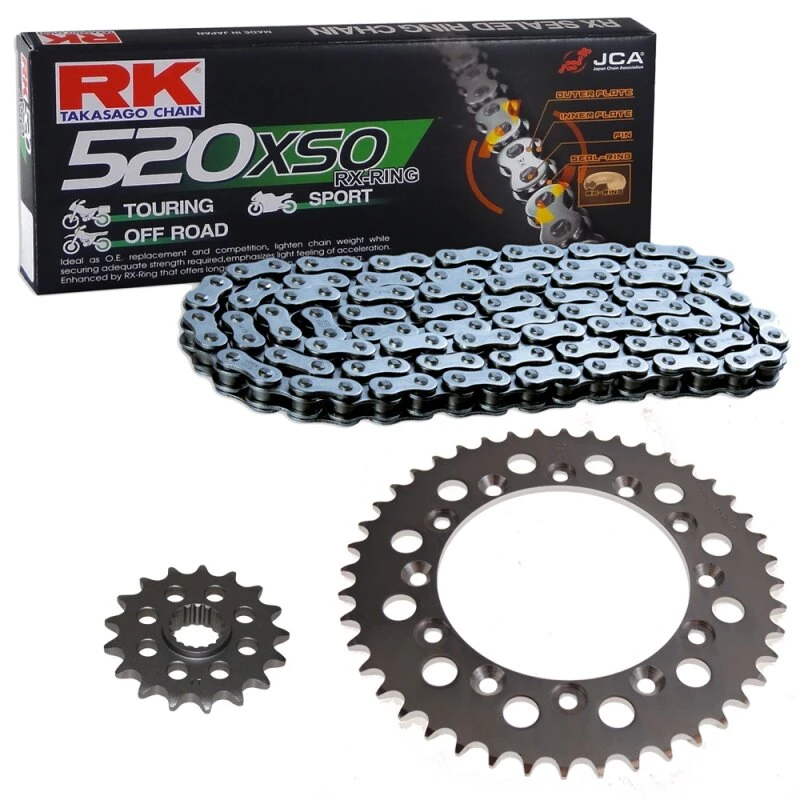 Kettensatz Geeignet Für Honda XR 250 R 88-89 Kette RK 520 XSO 108 Offen 13/48