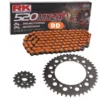 Kettensatz Geeignet Für Honda XR 500 R 83-84 Kette RK DD 520 MXZ4 108 Offen ORANGE 14/48