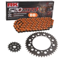 Kettensatz Geeignet Für Honda XR 500 R 83-84 Kette RK DD 520 MXZ4 108 Offen ORANGE 14/48