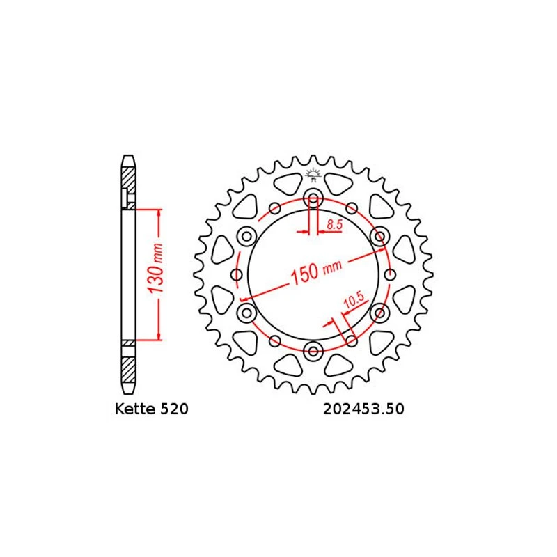Kettensatz Geeignet Für Honda XR 600 R 88-90 Kette RK GB 520 EXW 112 Offen GOLD 14/50 - Image 3